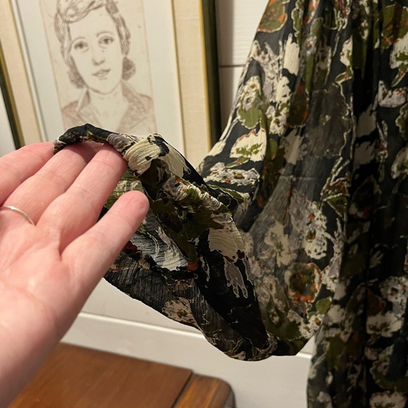 Zara Floral Tunic - Black and Green - Picture 5 of 7